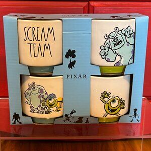NWT Rae Dunn Disney Monsters Ramekin set 4 piece Sully Mike Wazowski